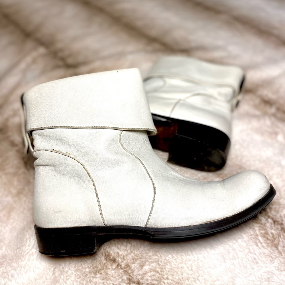 White Classic Boots Vero Cuoio made in  Italy Ankle Boots Genuine Leather